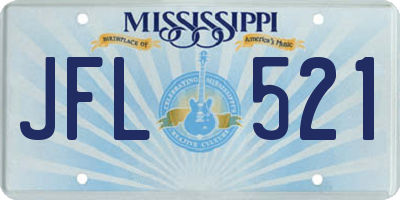 MS license plate JFL521