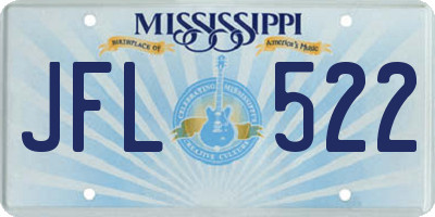 MS license plate JFL522