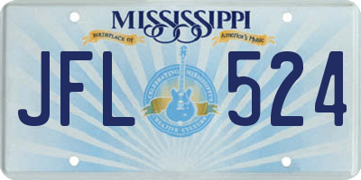 MS license plate JFL524