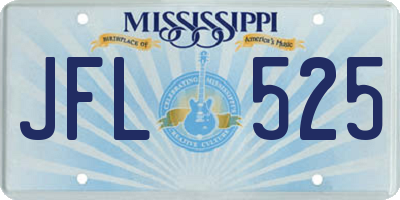 MS license plate JFL525