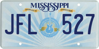 MS license plate JFL527