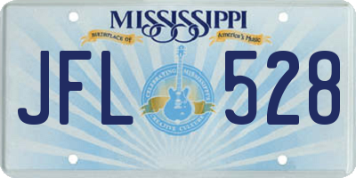 MS license plate JFL528