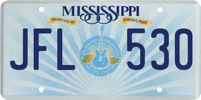 MS license plate JFL530