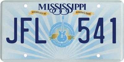 MS license plate JFL541