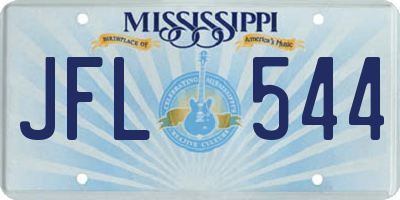 MS license plate JFL544