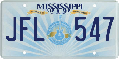 MS license plate JFL547