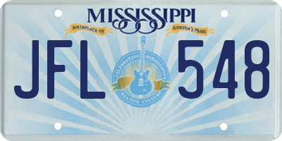 MS license plate JFL548