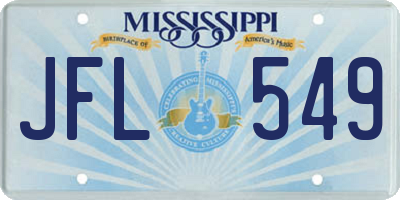 MS license plate JFL549