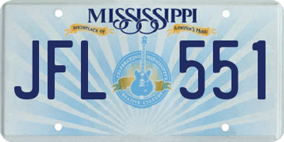 MS license plate JFL551