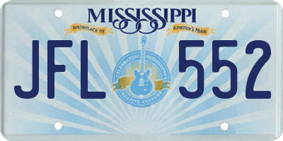 MS license plate JFL552