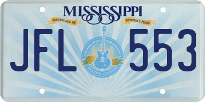 MS license plate JFL553