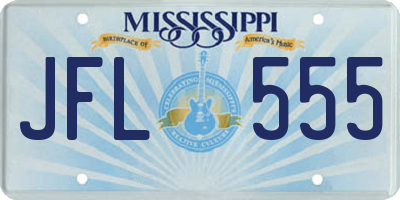 MS license plate JFL555