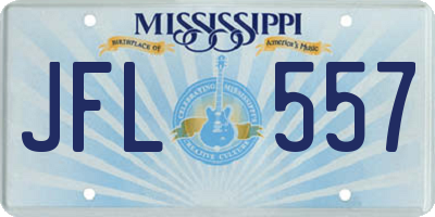 MS license plate JFL557