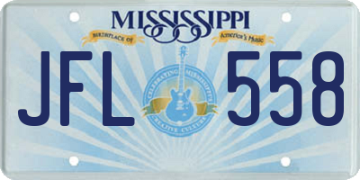 MS license plate JFL558