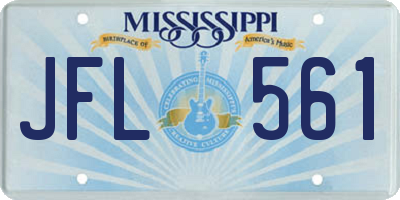 MS license plate JFL561