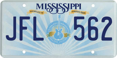 MS license plate JFL562
