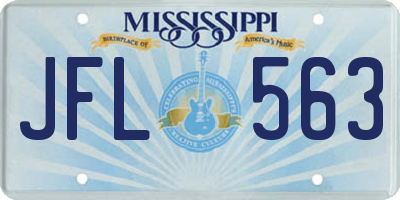 MS license plate JFL563