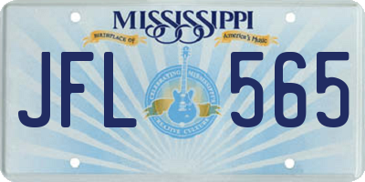 MS license plate JFL565