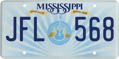 MS license plate JFL568