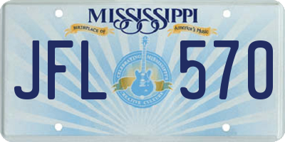 MS license plate JFL570