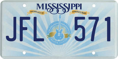MS license plate JFL571