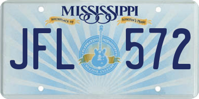 MS license plate JFL572