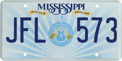 MS license plate JFL573