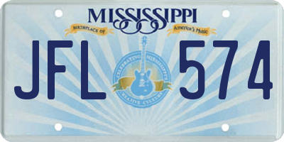 MS license plate JFL574