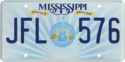 MS license plate JFL576
