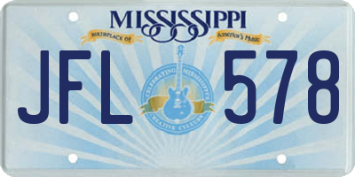 MS license plate JFL578
