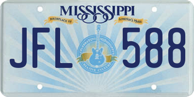 MS license plate JFL588