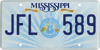 MS license plate JFL589