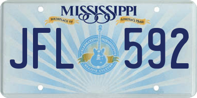 MS license plate JFL592