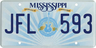 MS license plate JFL593