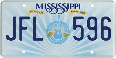 MS license plate JFL596
