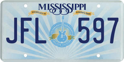 MS license plate JFL597
