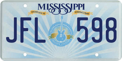 MS license plate JFL598