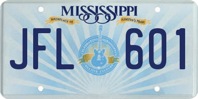 MS license plate JFL601