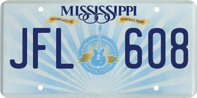 MS license plate JFL608