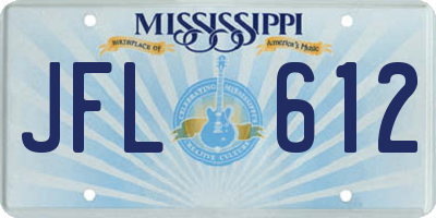 MS license plate JFL612