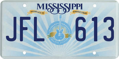 MS license plate JFL613