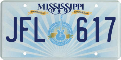 MS license plate JFL617