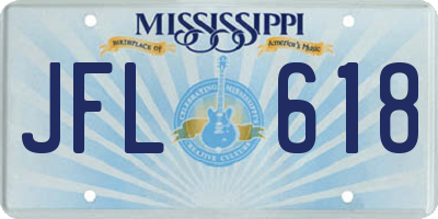 MS license plate JFL618