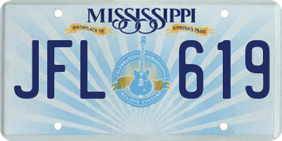 MS license plate JFL619