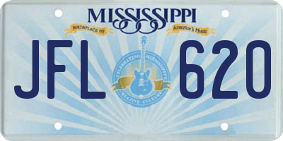 MS license plate JFL620