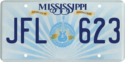 MS license plate JFL623