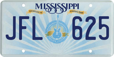 MS license plate JFL625