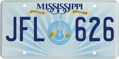 MS license plate JFL626
