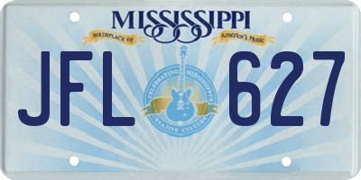 MS license plate JFL627