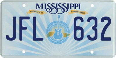 MS license plate JFL632